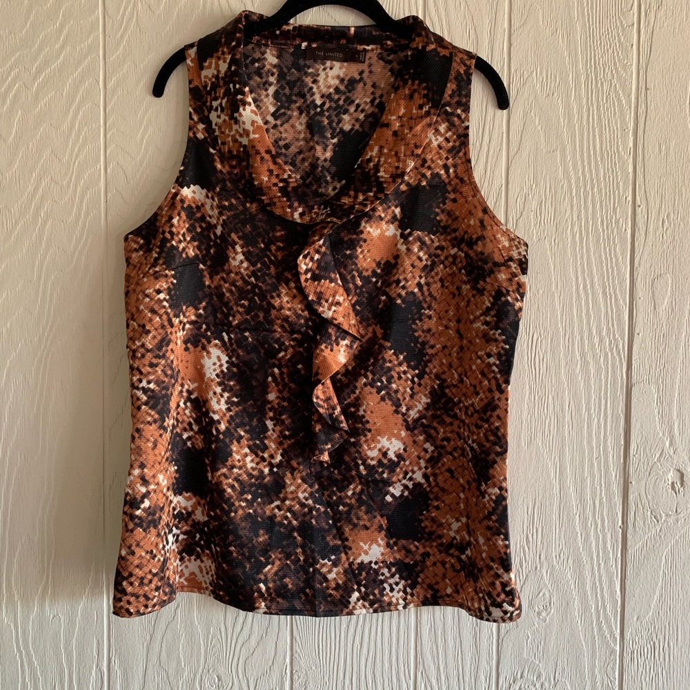 The Limited Ruffled Sleeveless Top Y2K